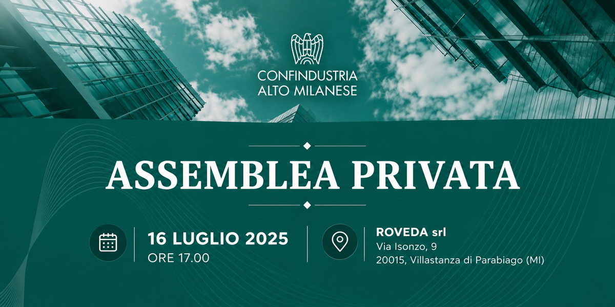 SAVE THE DATE - Assemblea Privata 16 luglio